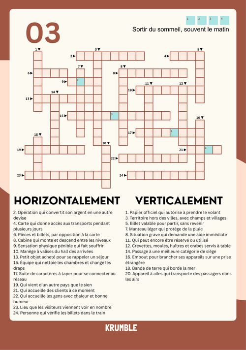 Mots croisés Krumble - Edition Voyage