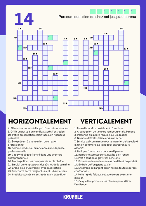 Mots croisés Krumble - Edition Business